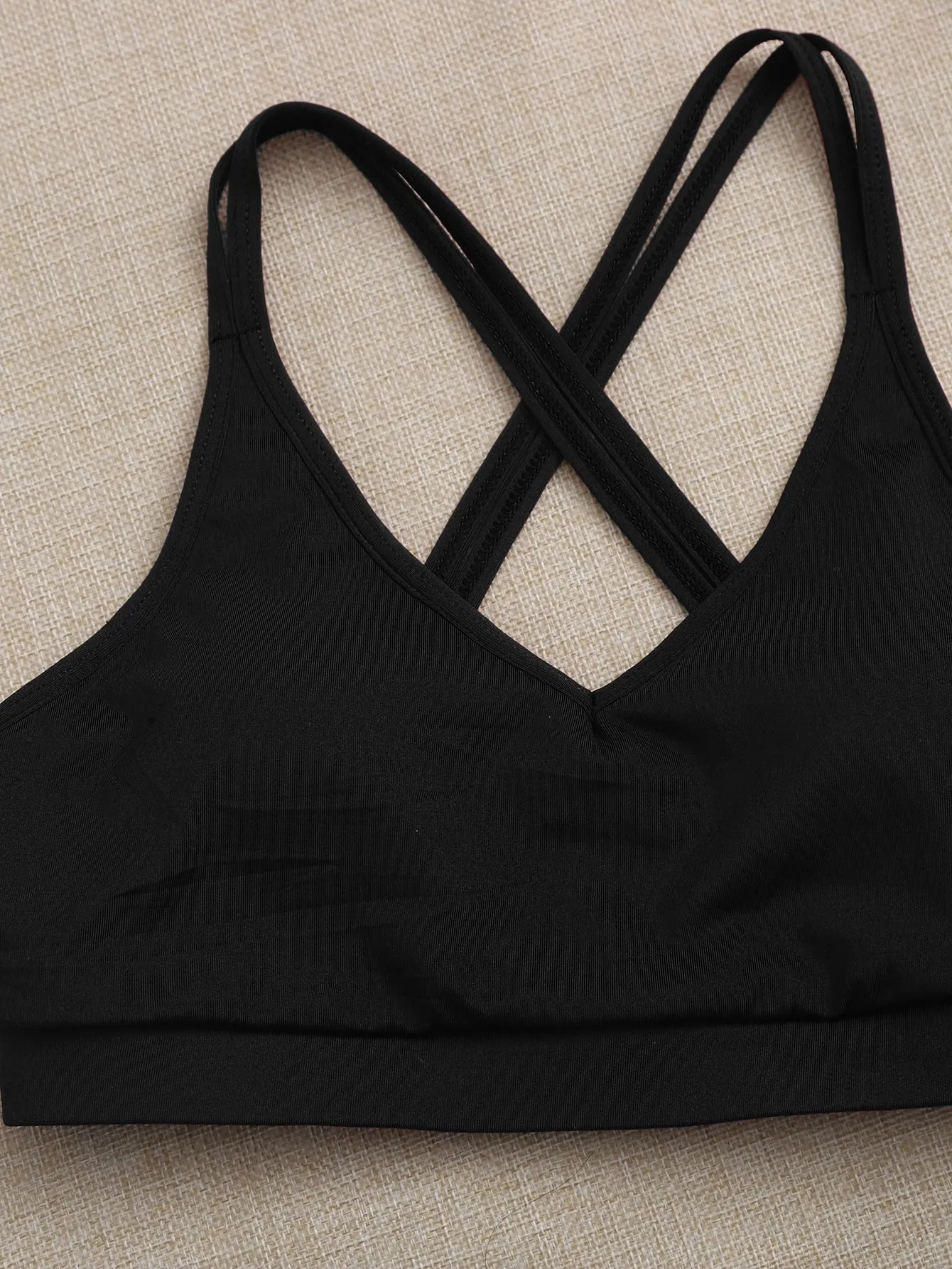 3pcs Splatter Paint Print Yoga Set Gym Wear Crop Tee & Crisscross Sports Bra & Leggings