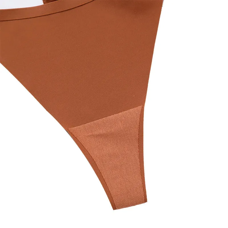 5-Pack Seamless G-String Thongs for Women - Ice Silk Panties