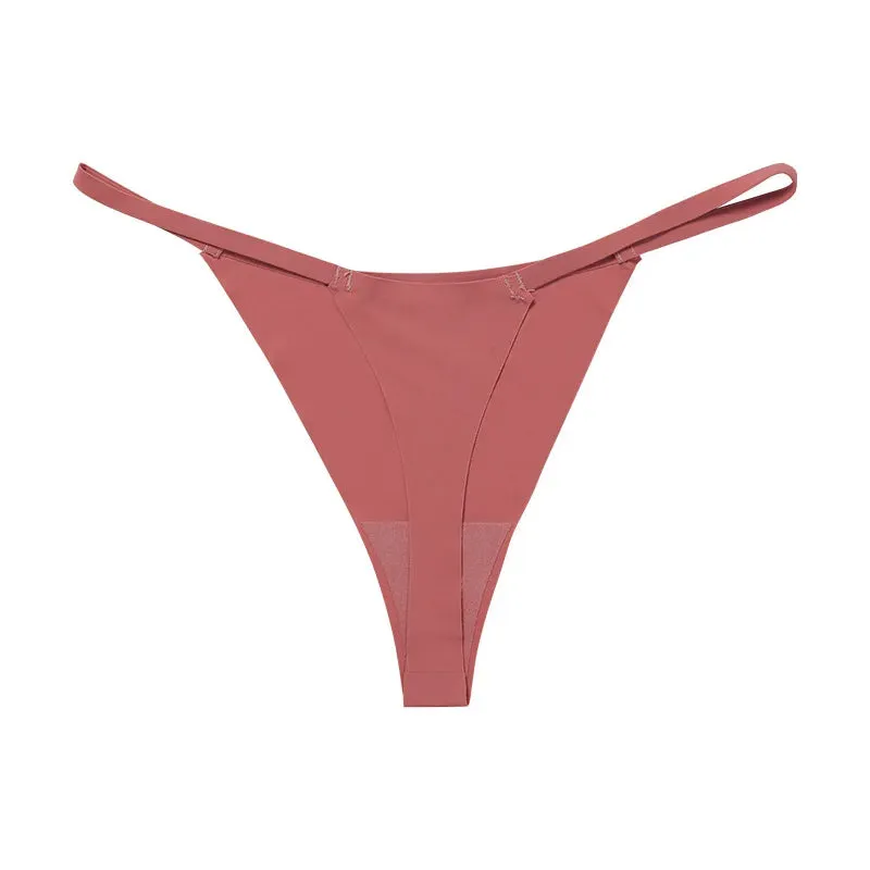 5-Pack Seamless G-String Thongs for Women - Ice Silk Panties