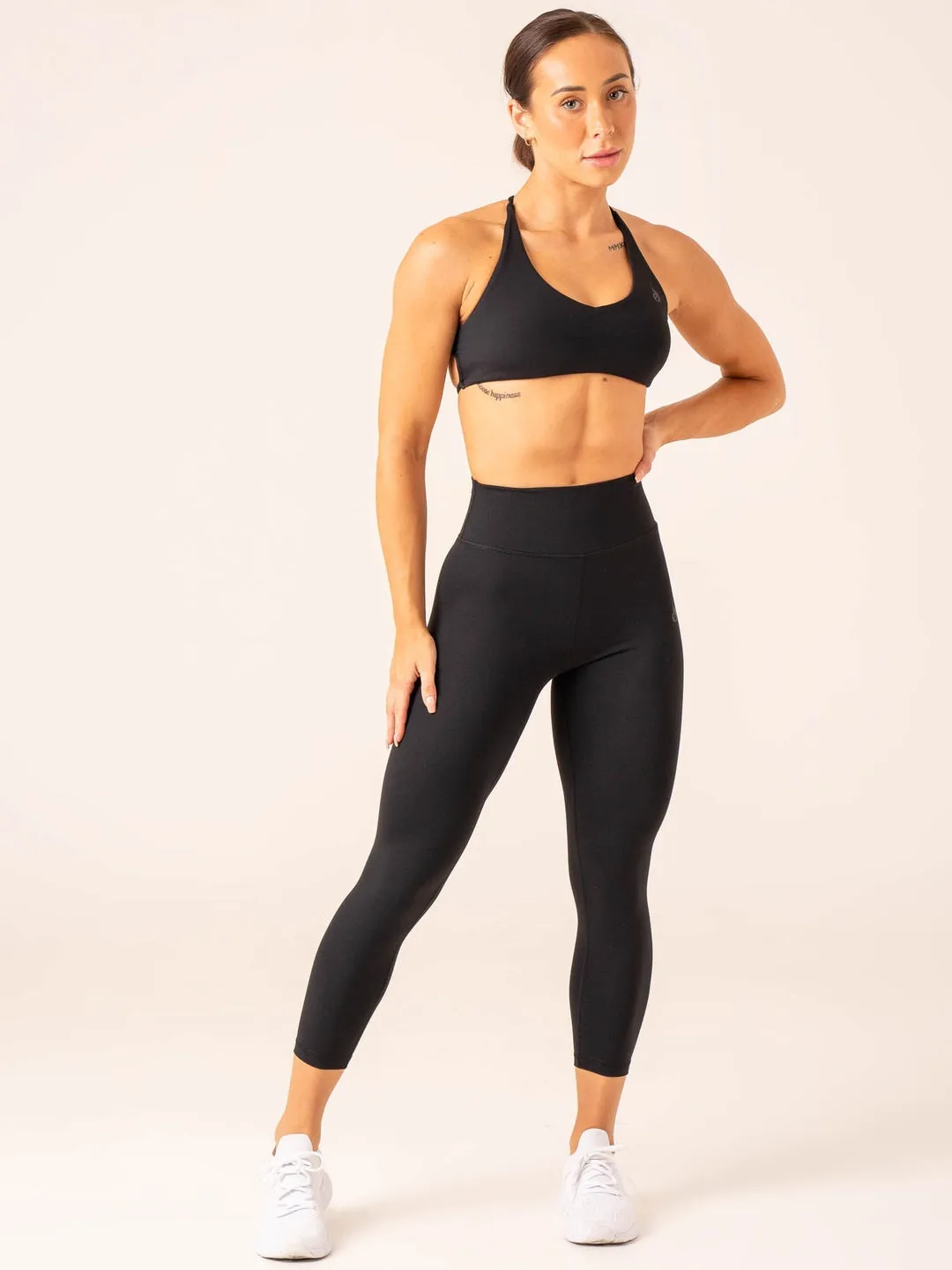 7/8 High Waisted Leggings | Black