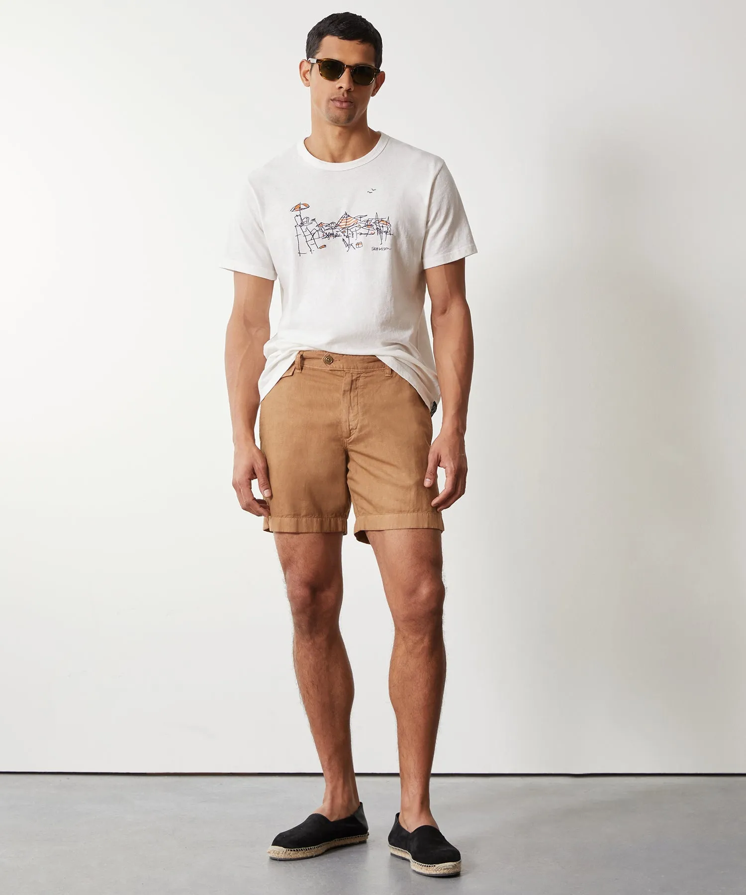 7" Cotton Linen Hudson Short
