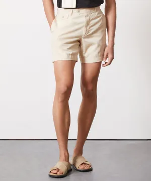 7" Cotton Linen Hudson Short