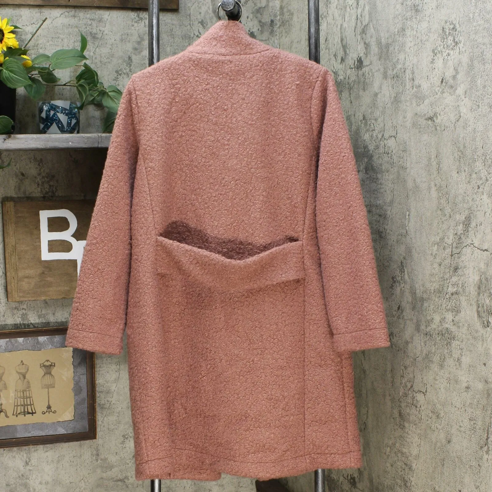 A New Day Women's Long Sleeve Textured Boucle Cardigan Sweater Coat