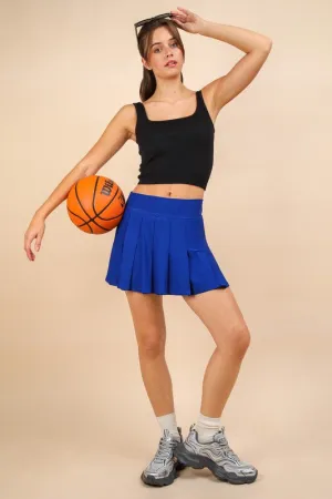 Activewear Pleated Skirt with Short Line