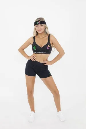 ACTIVEWEAR SET: SPORTS BRA, SPORT SHORTS AND HEADBAND