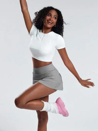 Activina Women's Sports Skort – Phone Pocket, Lightweight & Stretchy for Yoga & Tennis