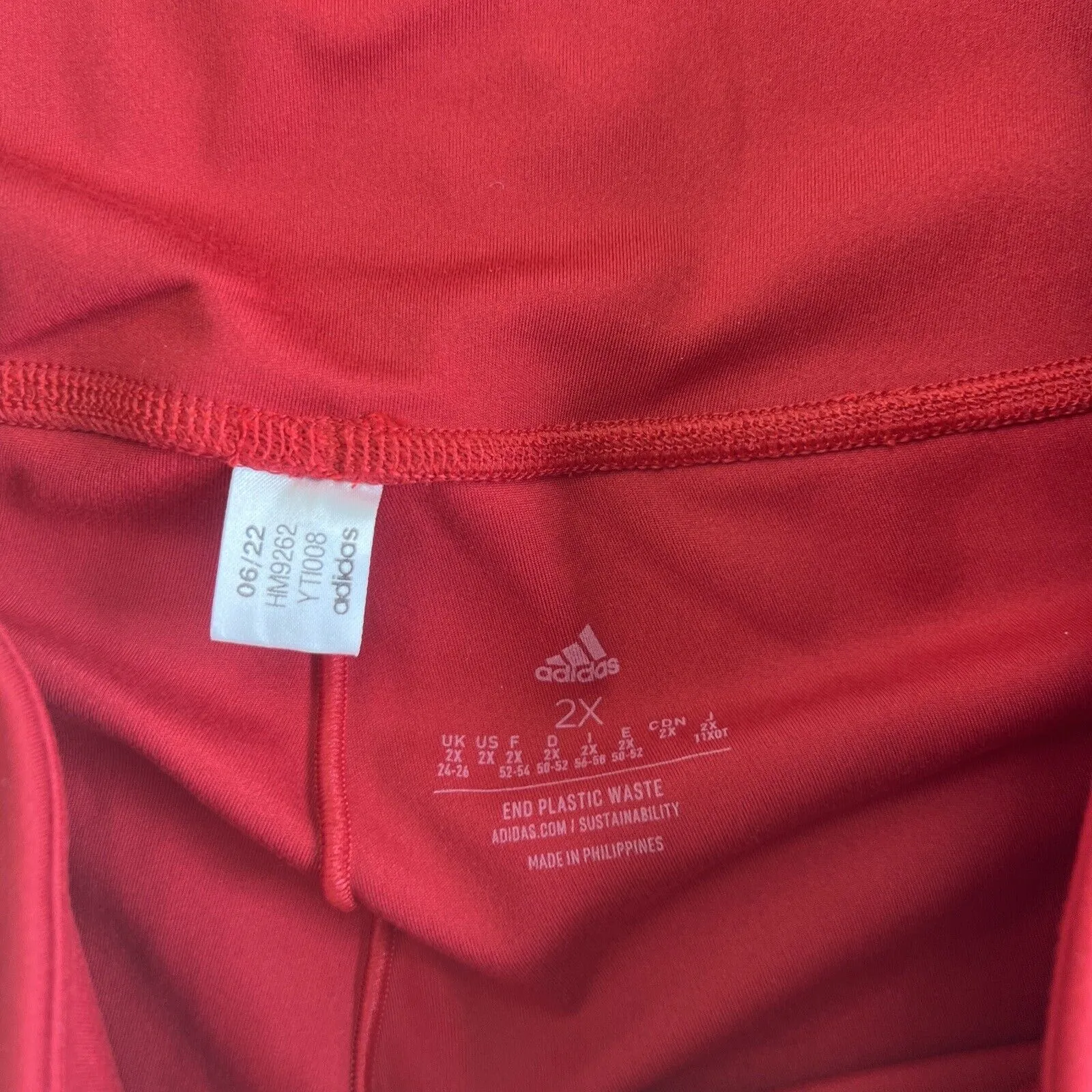 adidas x Thebe Magugu Womens Red Activewear Set Size 2XL