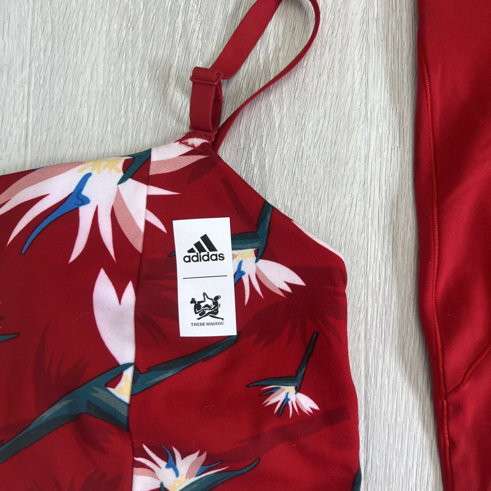 adidas x Thebe Magugu Womens Red Activewear Set Size 2XL