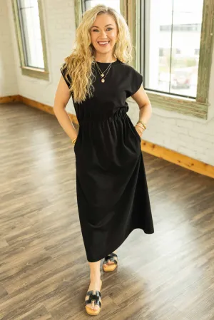 ADRIANNA EVERYDAY PULLOVER MIDI DRESS