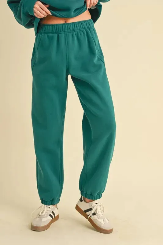 Aemi Co Drawstring Elastic Waist Joggers