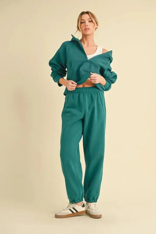 Aemi Co Drawstring Elastic Waist Joggers