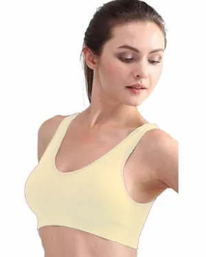 Air Bra in Pakistan - Light Yellow - Non Wired & Single Padded - 2B-119