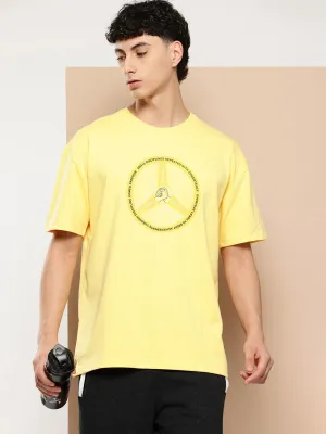 Alcis Men Typography Printed Drop-Shoulder Sleeves Sports T-shirt