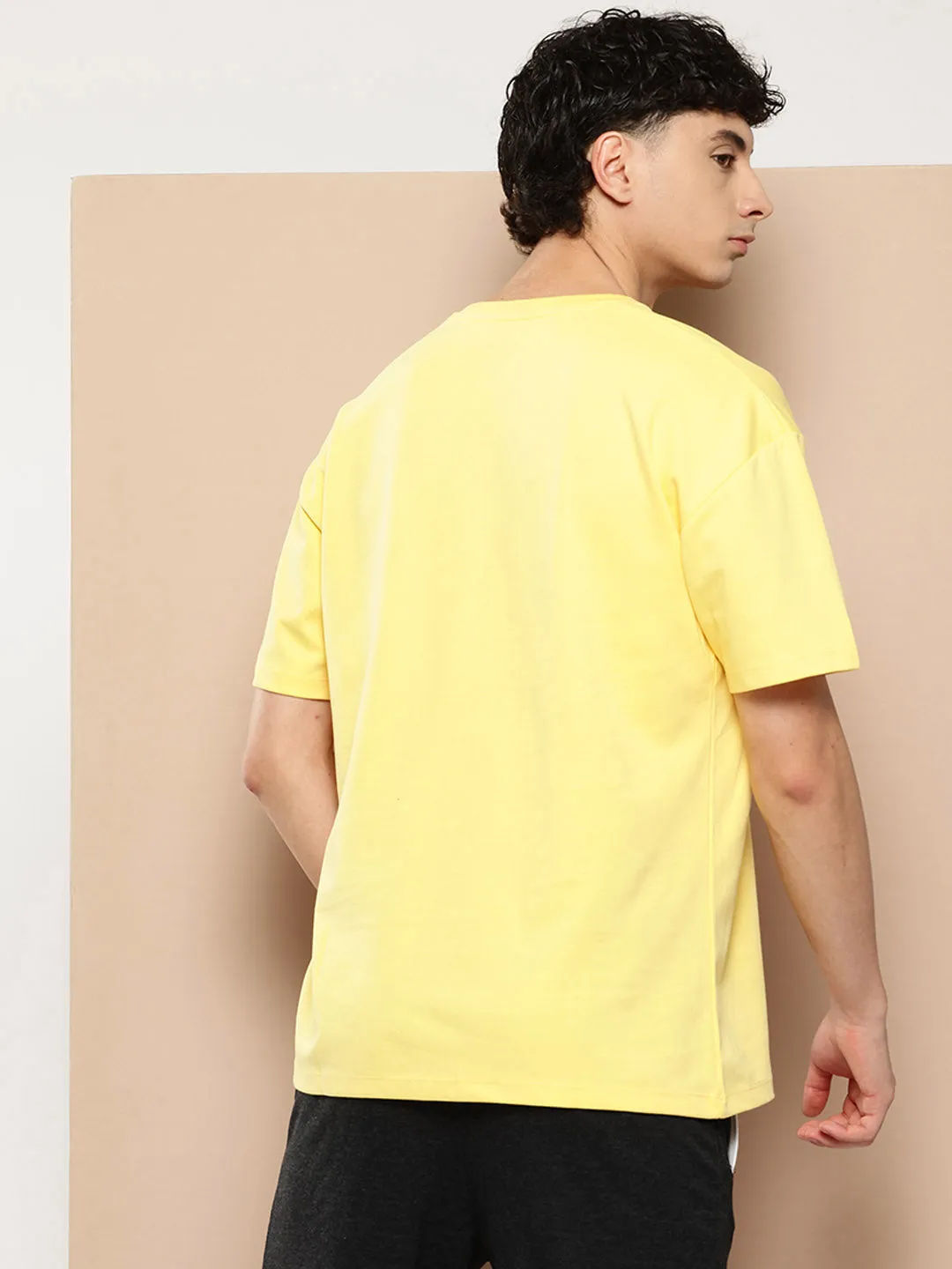Alcis Men Typography Printed Drop-Shoulder Sleeves Sports T-shirt