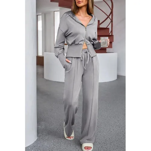 'Alina' Hoodie and Drawstring Pants Activewear Set