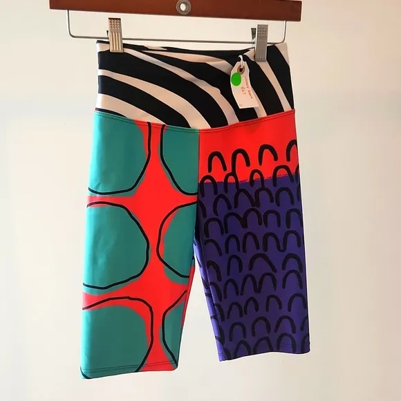 &quot;Loony Legs&quot; Activewear: shorts; colorful print and design; Small Size