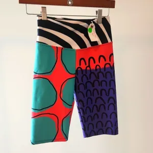 &quot;Loony Legs&quot; Activewear: shorts; colorful print and design; Small Size