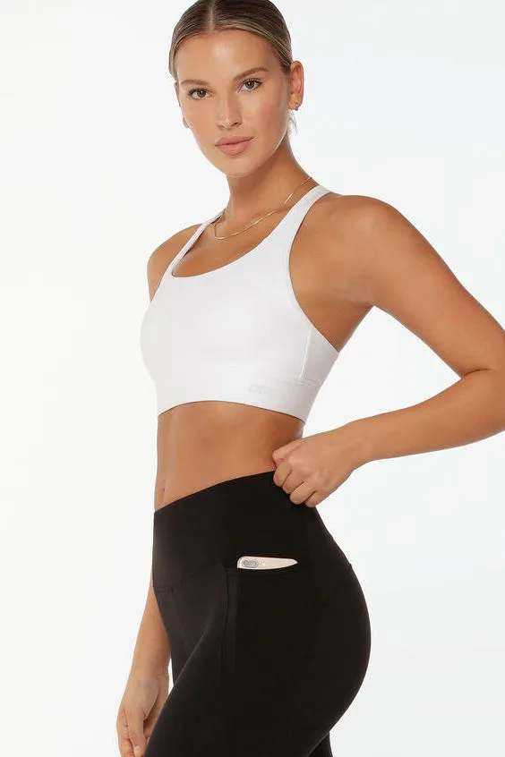 Amy Maximum Sports Bra | White