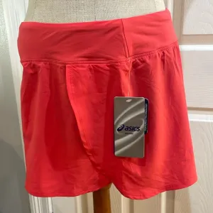 ASICS skort skirt with attached shorts pocket stretch orange women’s size XS