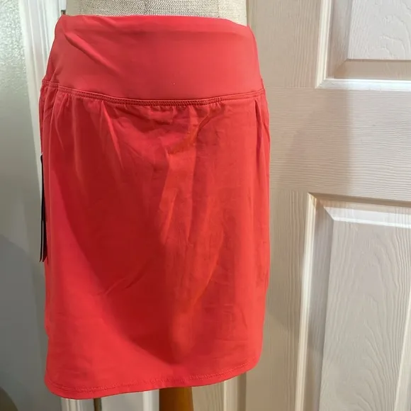 ASICS skort skirt with attached shorts pocket stretch orange women’s size XS