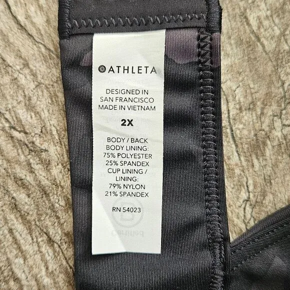Athleta D-DD Ultimate Printed Camo Sports Bra Size 2X