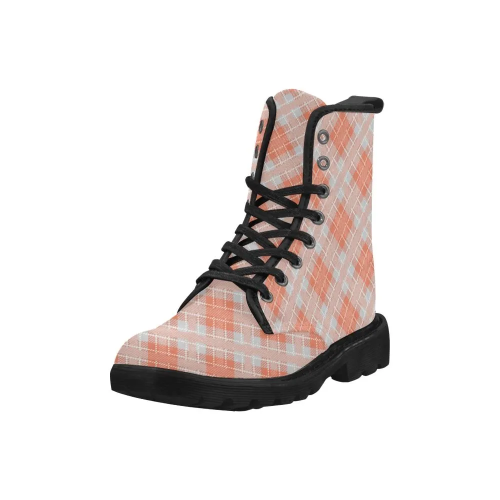 Audra Red and Blue Women's Boots - Black Sole
