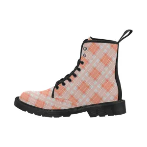 Audra Red and Blue Women's Boots - Black Sole