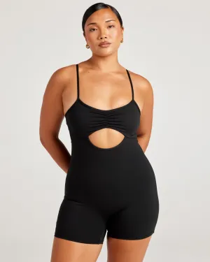 Aura Cut Out Unitard - Black