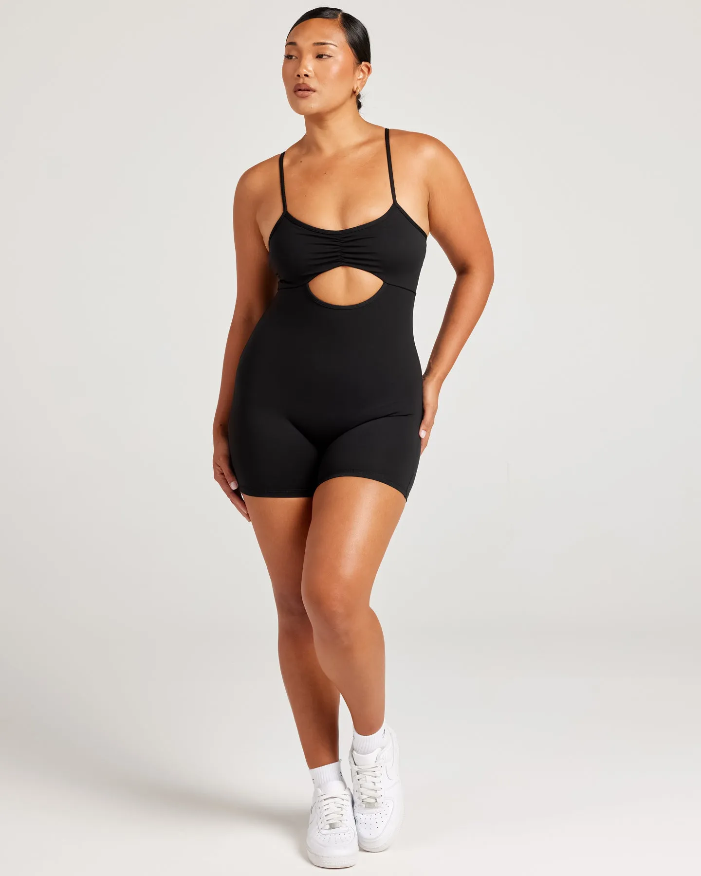 Aura Cut Out Unitard - Black