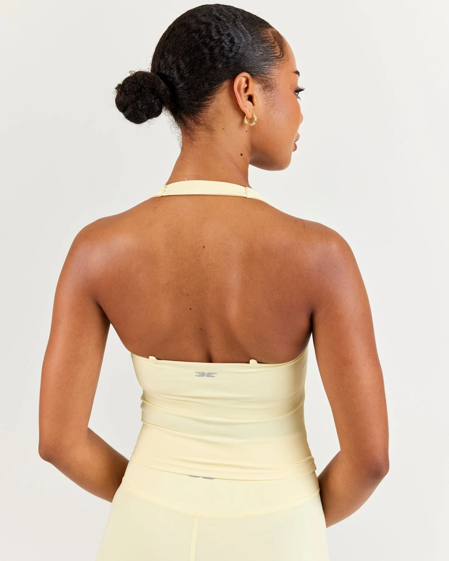 Aura Halter Scrunch Tank - Buttercup