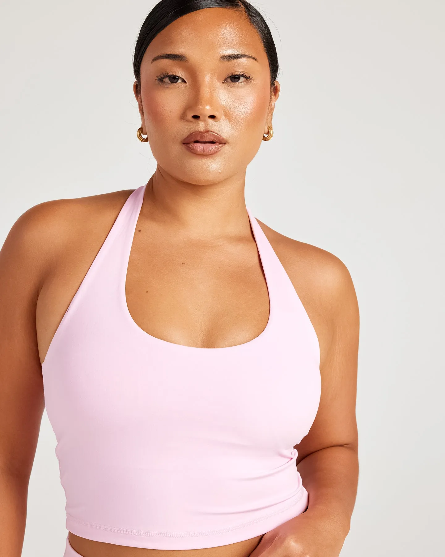 Aura Halter Tank - Candy Pink