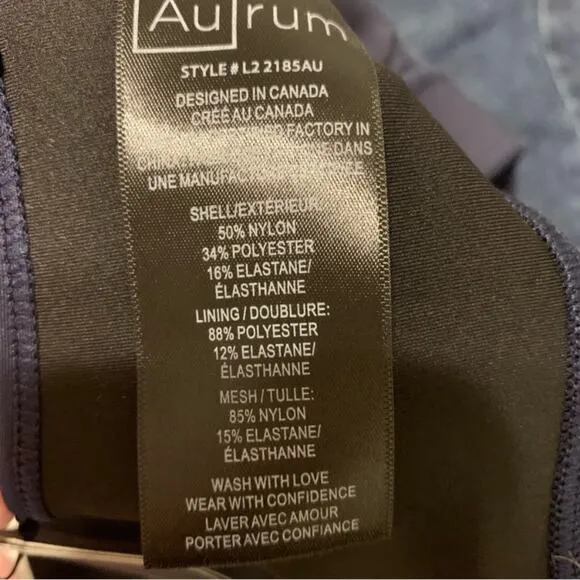 AUrum Activewear Navy Blue Hermosa Sports Bra in Total Eclipse
