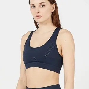 AUrum Activewear Navy Blue Hermosa Sports Bra in Total Eclipse