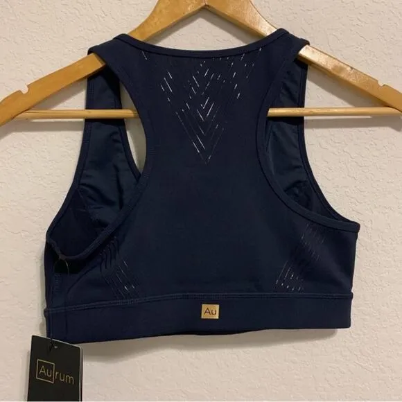 AUrum Activewear Navy Blue Hermosa Sports Bra in Total Eclipse