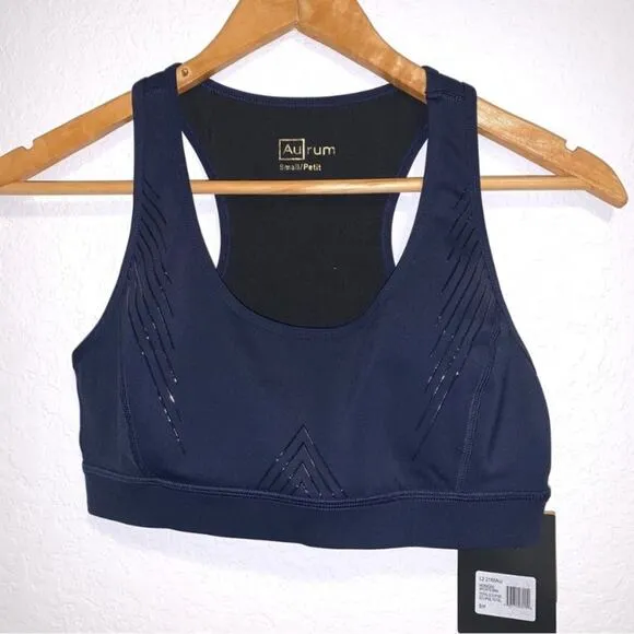 AUrum Activewear Navy Blue Hermosa Sports Bra in Total Eclipse