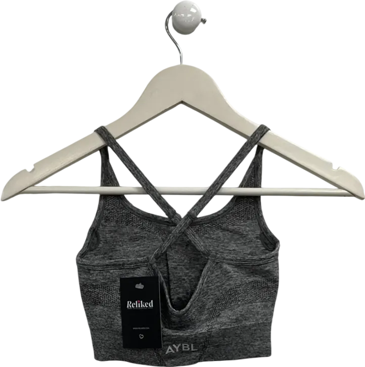 aybl Grey Empower Seamless Sports Bra UK XS