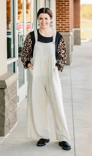 Back in Oatmeal Jumpsuit