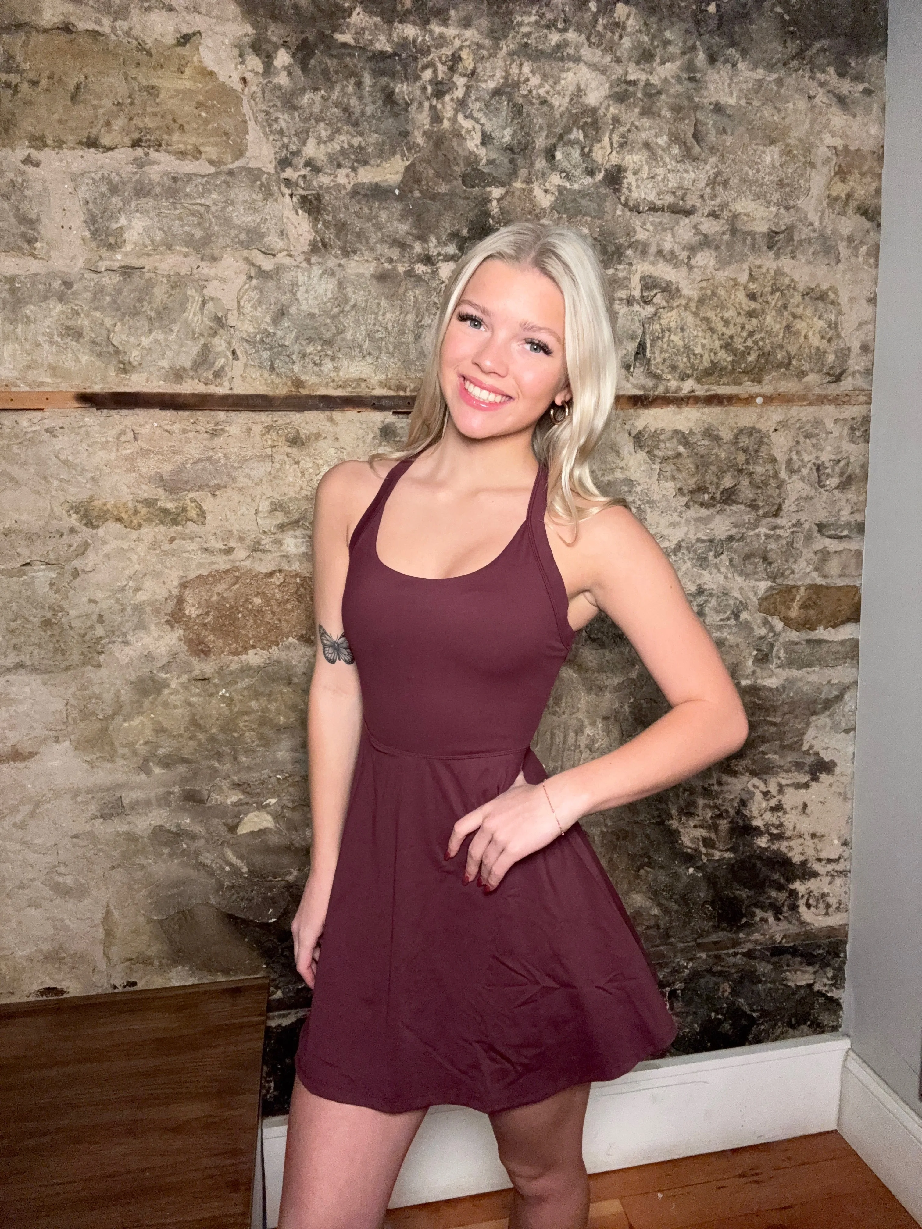 Backless Twisted Active Dress