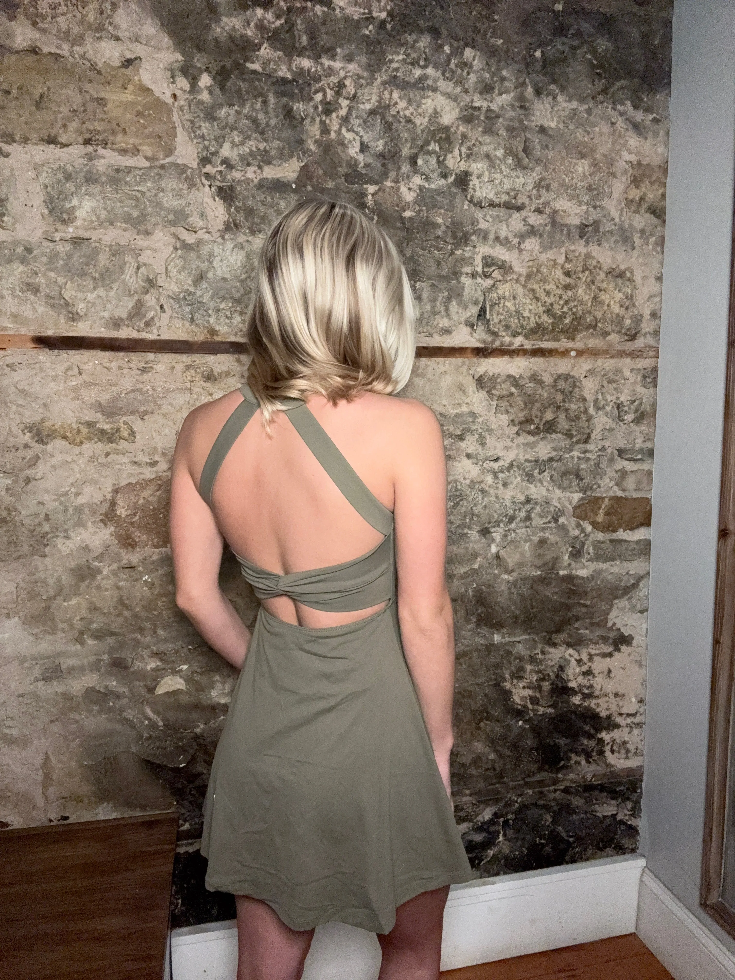 Backless Twisted Active Dress