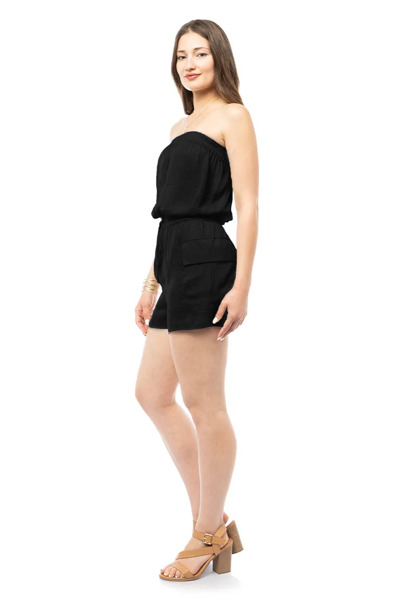 Bandeau Style Cargo Romper