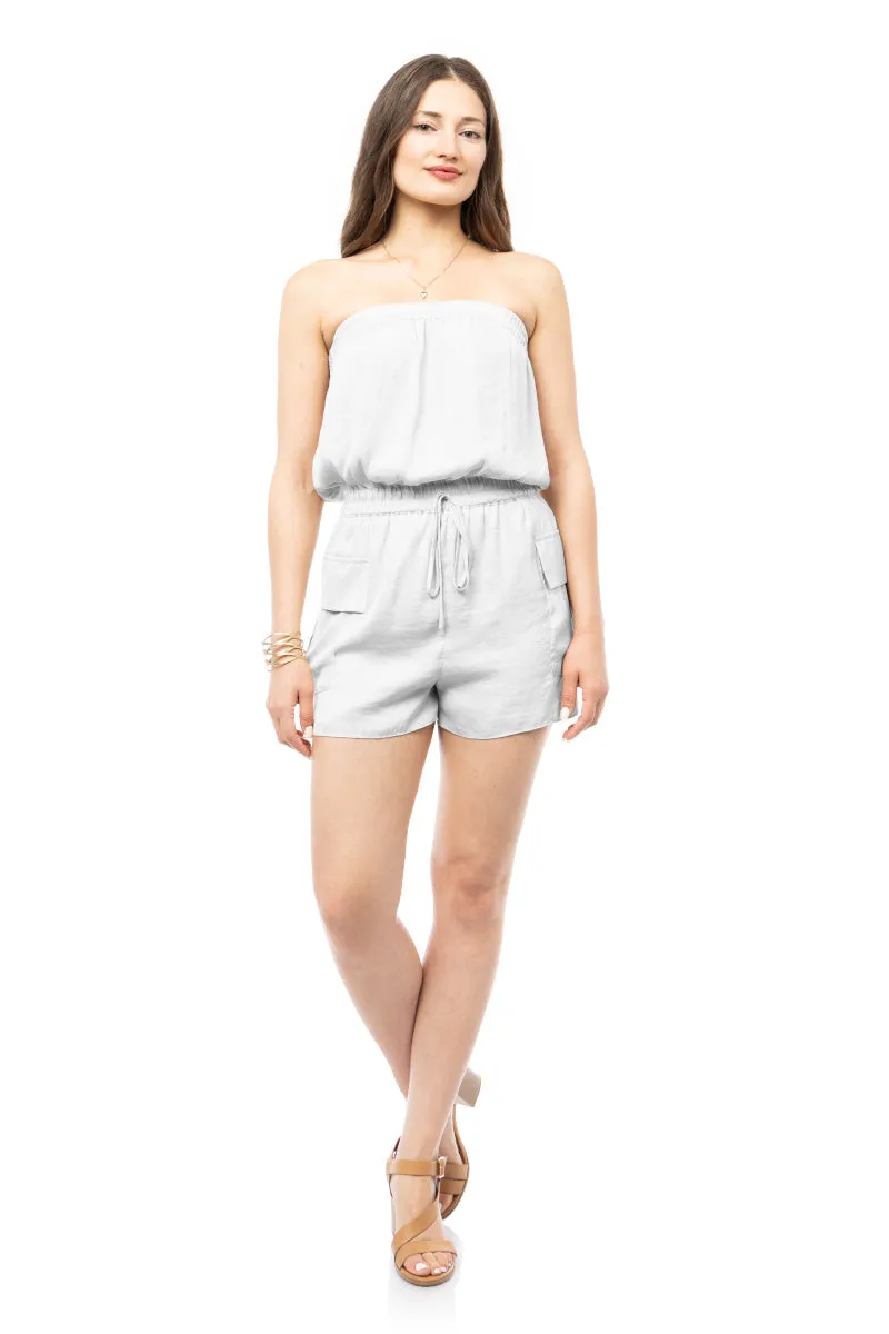 Bandeau Style Cargo Romper
