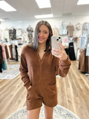 Beau Chestnut Sweater Romper