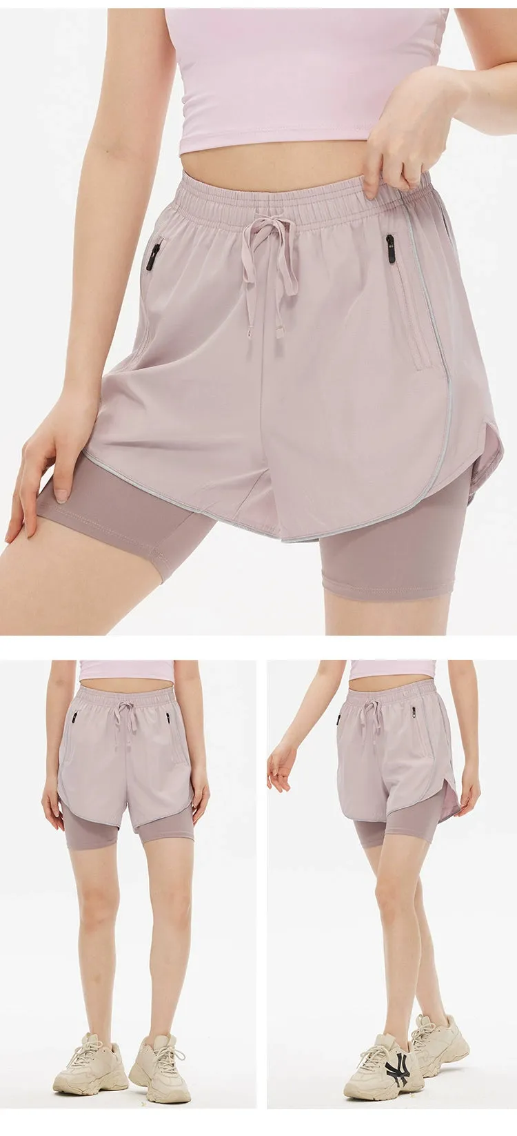 Belt Lining With Inner Tape Workout Shorts