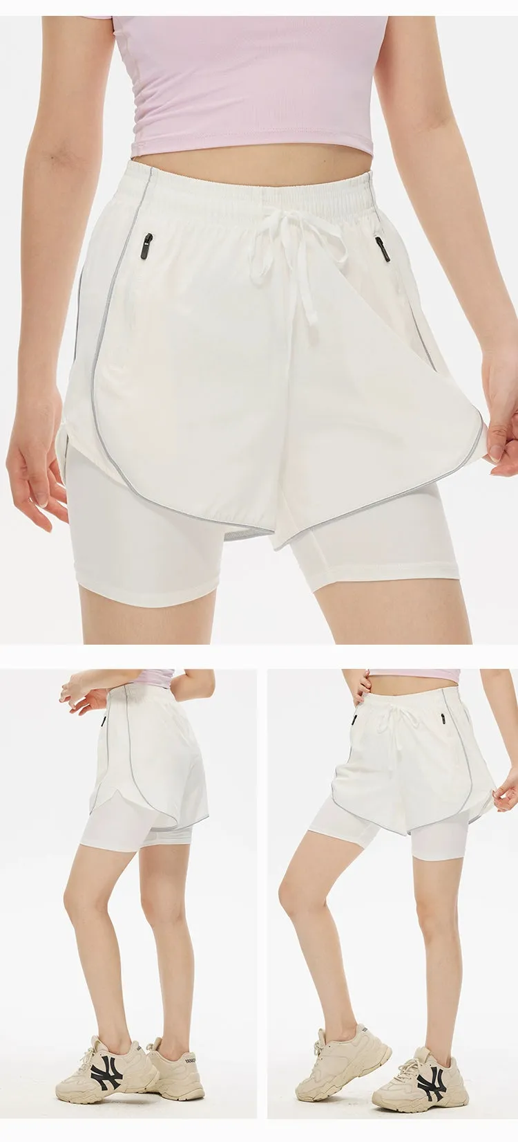 Belt Lining With Inner Tape Workout Shorts