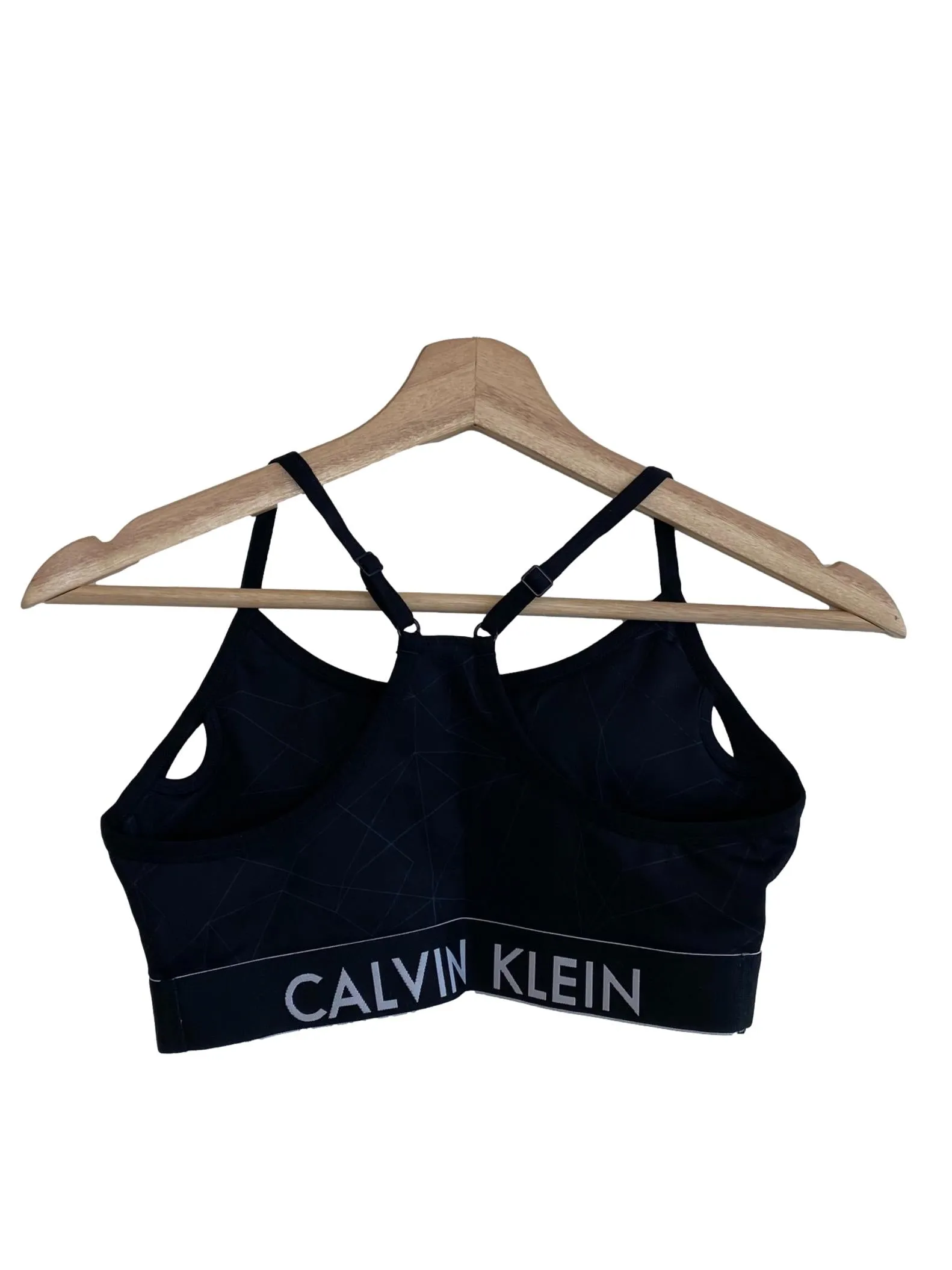 Black Abstract Sports Bra