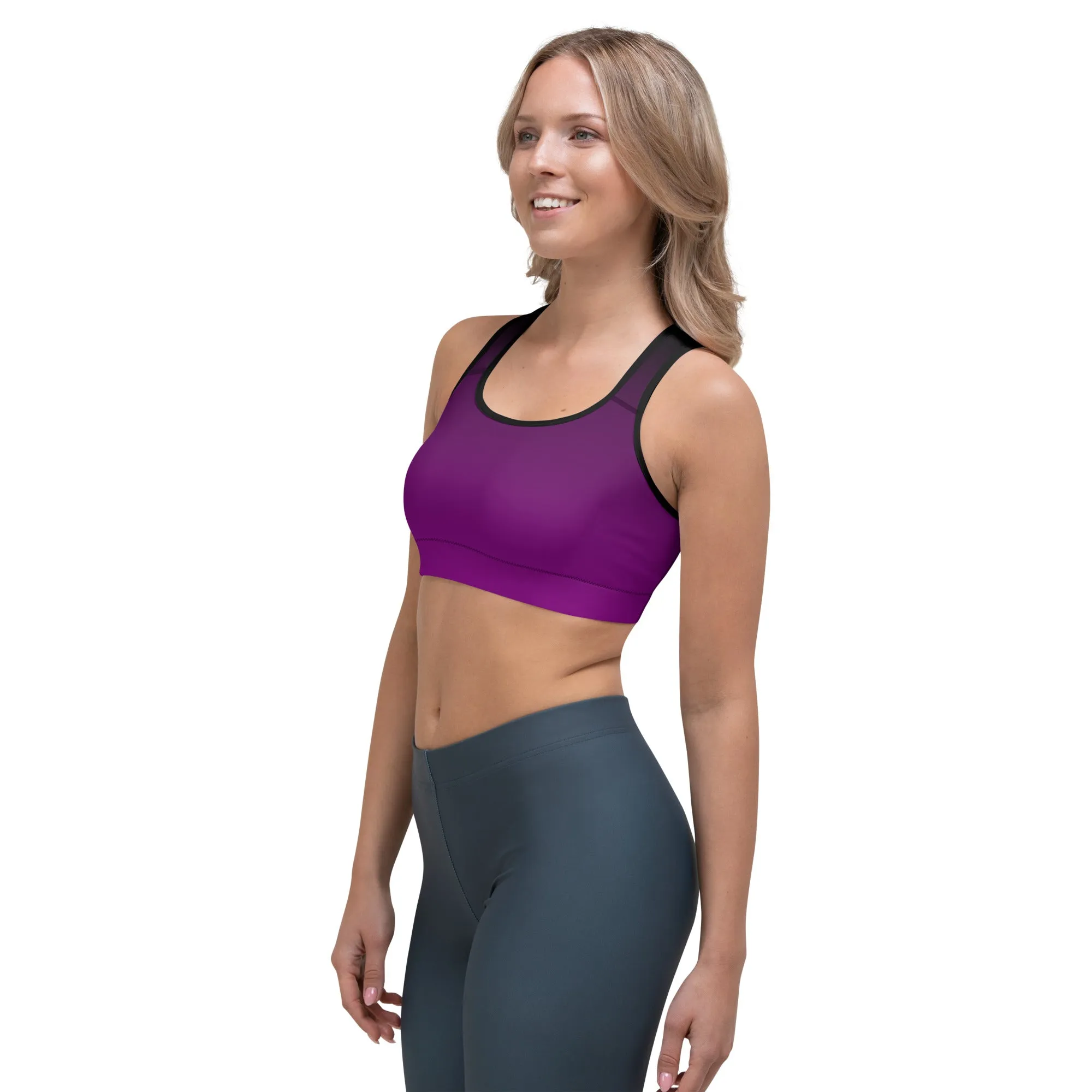 Black and Purple Ombre Sports bra
