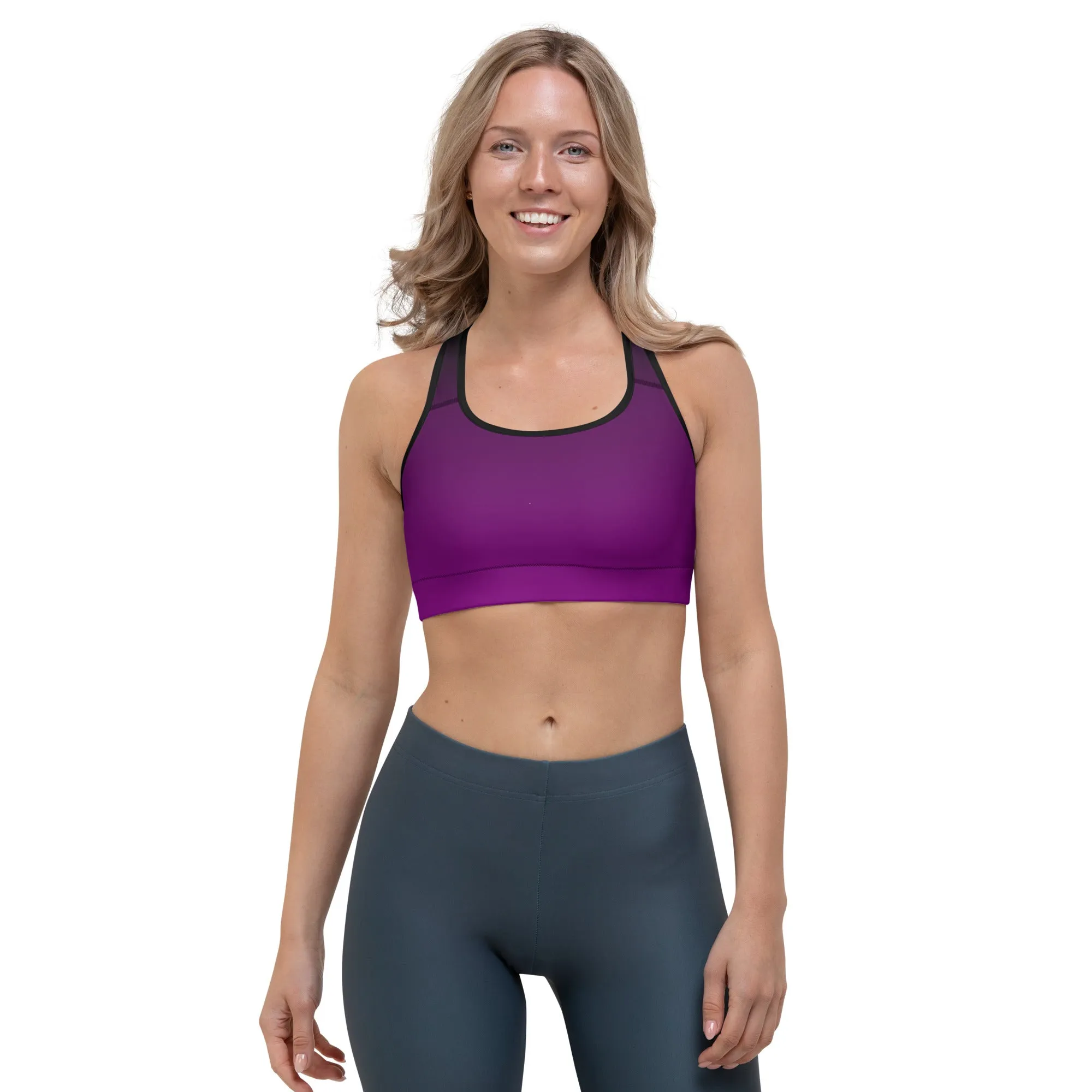 Black and Purple Ombre Sports bra