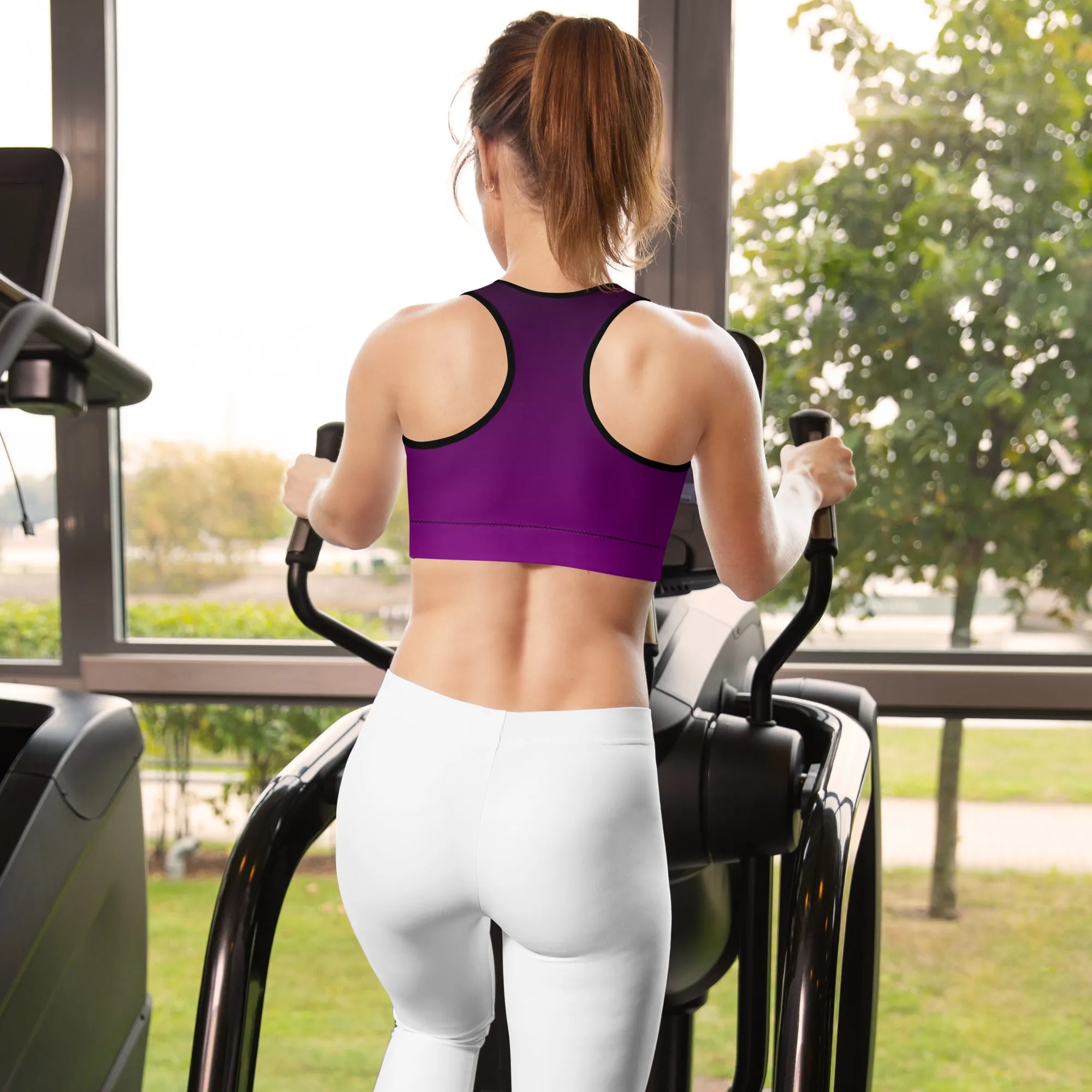 Black and Purple Ombre Sports bra
