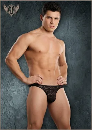 Black - Lace Bong Thong -