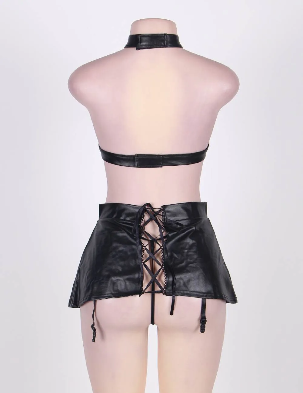 Black Plus Size Boudoir Flirty Bra Set